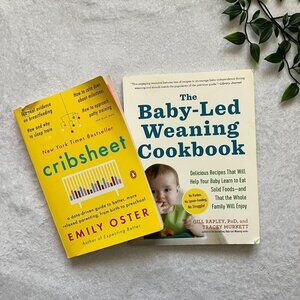 Parenting Book Bundle (2) | Baby-Led Weaning + Cribsheet Guide | Used